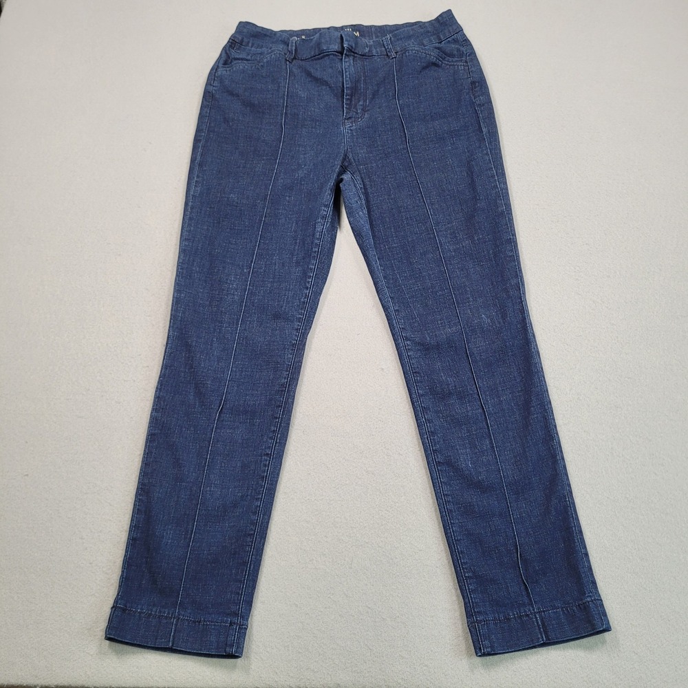 White House Black Market The Slim Ankle Jeans Blue Size 8 Pintuck Denim Pants
